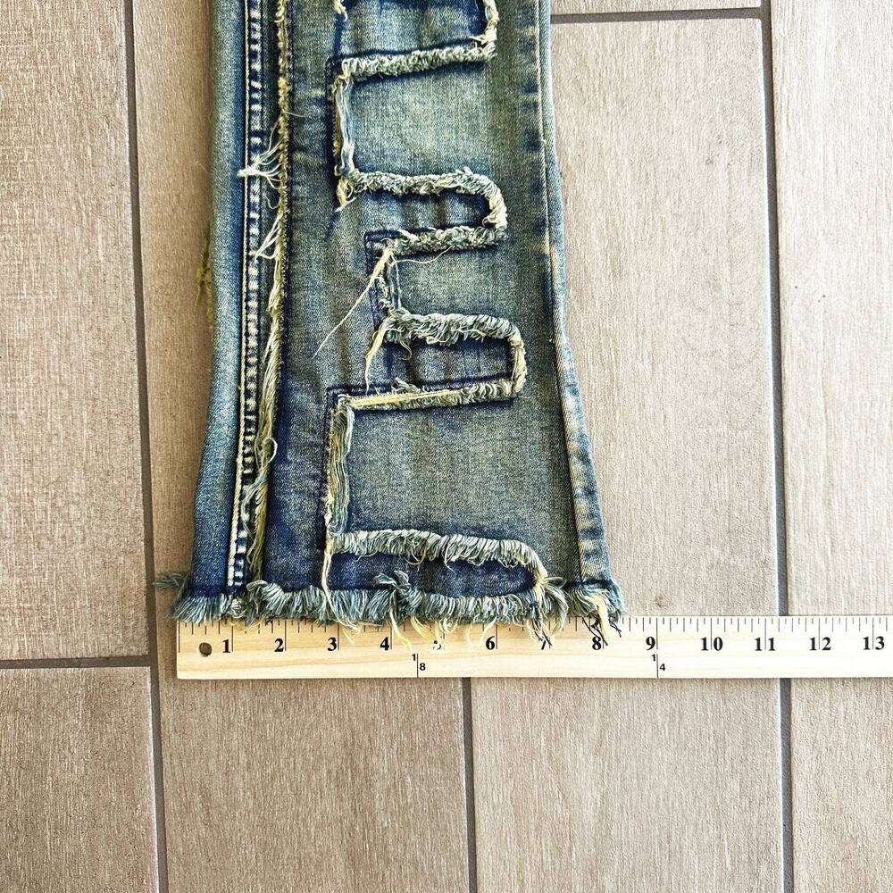 Rockstar Original Slim Stacked Flare Stretch Jeans 30X34 Y2K Streetwear Grunge - Picture 13 of 13